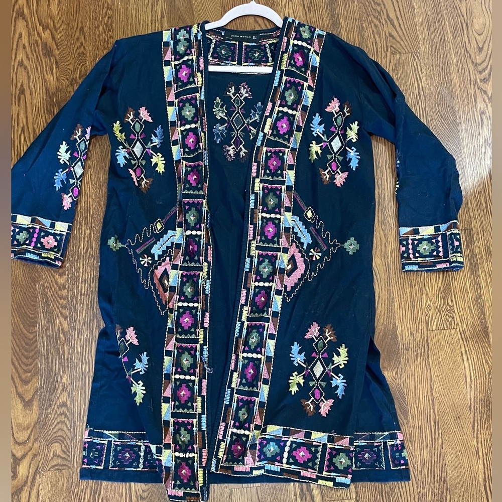 Zara Multicolor Embroidered Cape